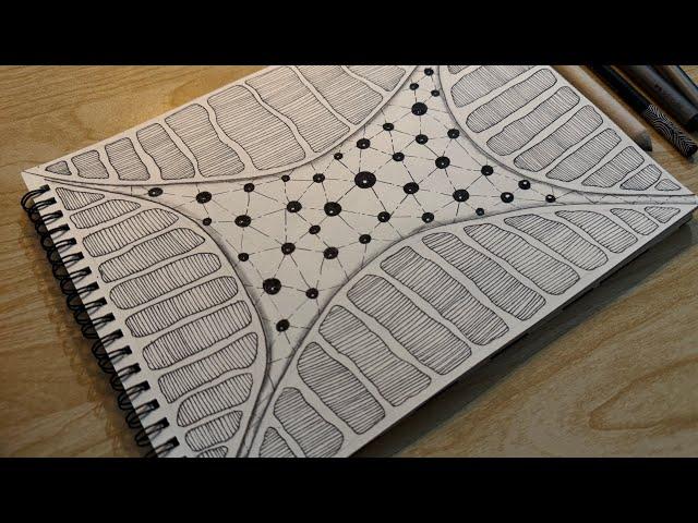 Zentangle Patterns For Beginners | Easy Doodle Pattern | Zentangle Art | Beginner Friendly Art