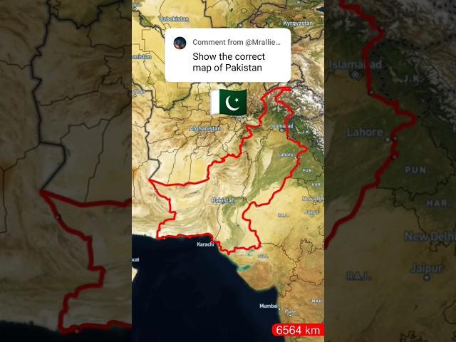 The Map of Pakistan #shorts #travel #foryou #geographythroughmaps #viralvideo #trending #pakistanmap