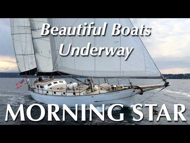 MORNING STAR Sailing in Port Townsend, WA - 1948 45' Tellefsen Ketch Double-Ended Sailboat For Sale