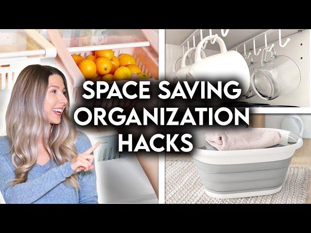 SMALL SPACE ORGANIZATION + STORAGE IDEAS | SPACE SAVING HACKS