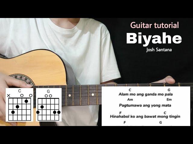 Biyahe Guitar tutorial (Josh Santana) Meteor Garden - Easy Chords with lyrics