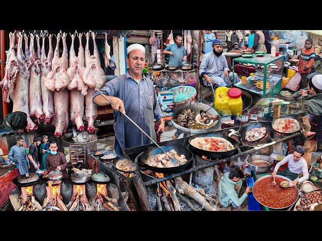 Traditional Breakfast Street food in Afghanistan | Liver fry recipe | Shinwari karahi | Dumpukht