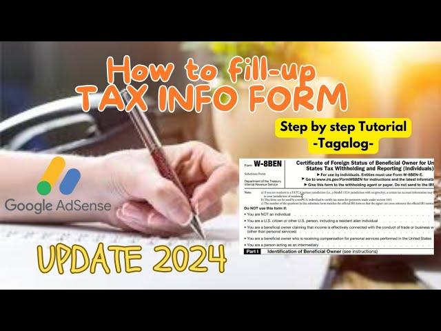 How to submit tax info sa Youtube Google Adsense | Update 2024 | Tagalog Tutorial