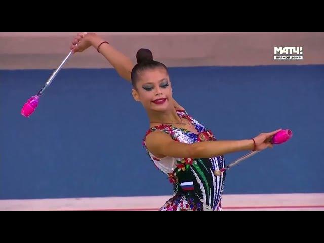 Karolina Tarasova clubs Junior division Sky Grace 2024 23.95 (RUS)