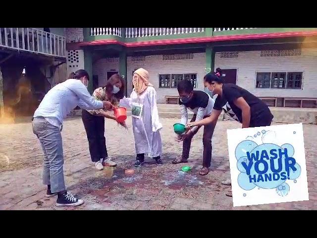 Teachers of The Pathfinder school  Churachandpur, demonstrating on the safety measures from Covid19