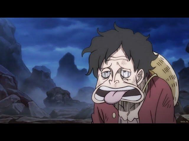 Luffy turns into old man then back to gear 5th (1072)