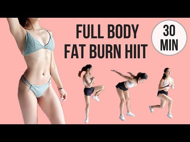 30 min Full Body Fat Burn HIIT - Abs, Arms, Thighs & Legs! (Standing Exercises Only, No Mat Needed)