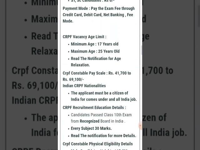 CRPF OPEN RALLY RECRUITMENT 2022