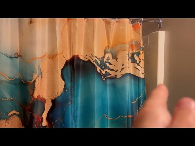 Feelyou Gold Blue Marble Bath Curtain Modern Marble Aesthetic Shower Curtain Review