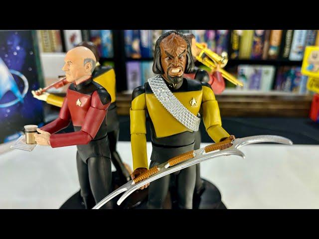 All 4 Star Trek Super 7 Ultimates Bridge Crew, and Worf Review!