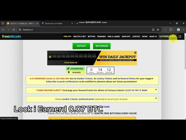 Freebitco.in Script Earn Free 0.01 to 0.1 Bitcoin Daily 