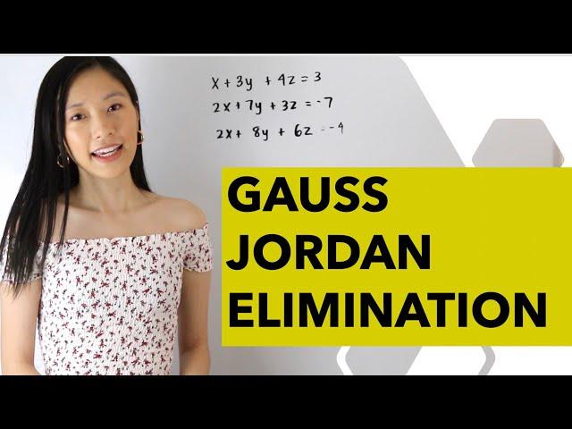 Using Gauss Jordan Elimination to Solve a System of Linear Equations | mathwithjanine