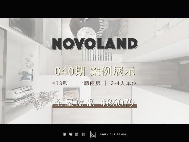 【 案例展示  040期｜NOVOLAND｜一廳兩房 】沉浸式欣賞！3D全景簡約風裝修設計