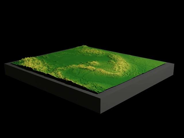 The Carpathian Mountains and the Pannonian Basin - 3d visualization