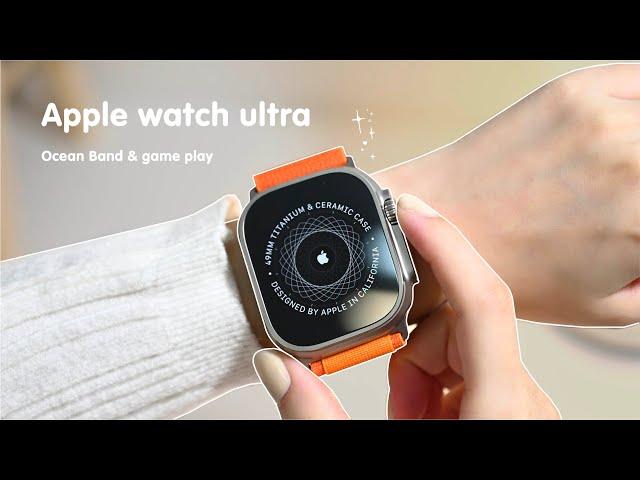 Apple Watch Ultra unboxing  aesthetic ｜accessories | gameplay