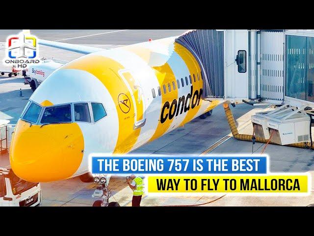 TRIP REPORT | To Mallorca with German Tourists! | CONDOR Boeing 757 | Dusseldorf to Mallorca