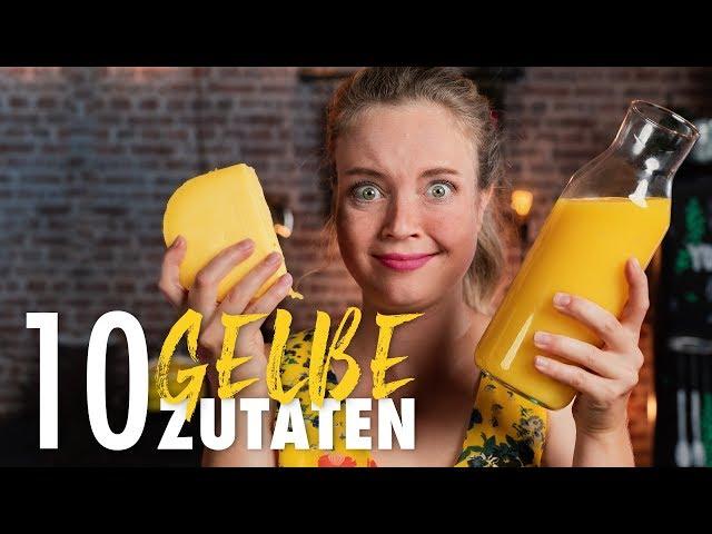 10 Zutaten Challenge nur mit gelbem Essen