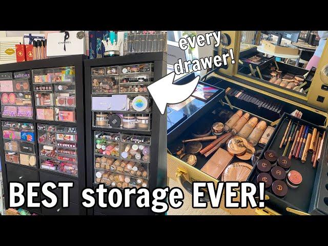 MY HUGE MAKEUP COLLECTION & STORAGE!