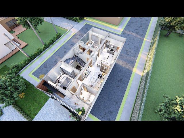 Trailer | 24X50 House Design 3D | 1200 Sqft | 133 Gaj | Archbytes