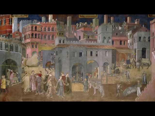 Ambrogio Lorenzetti, Palazzo Pubblico frescos: Allegory and effect of good and bad government