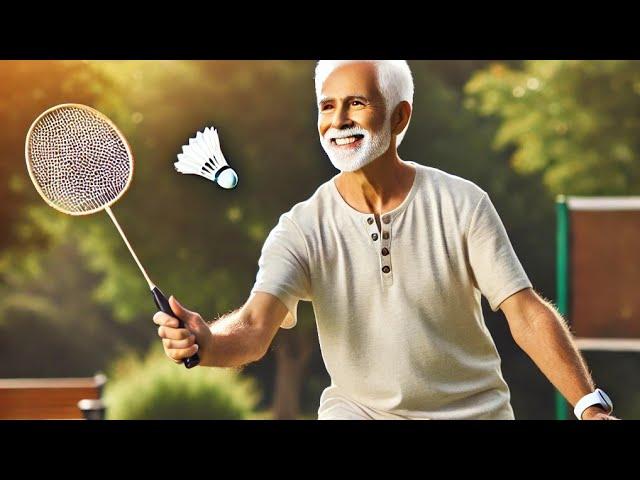 90-year-old Grandpa who plays badminton90세에도 배드민턴치시는 할아버지! #badminton