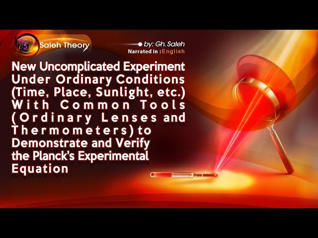 New Experiment Under Ordinary Conditions With Common Tools to Verify the Planck's Equation