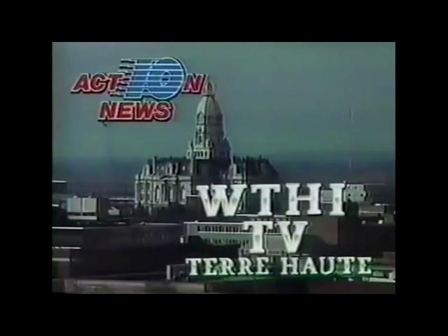 WTHI (CBS, Now CBS/Fox/MyNetworkTV/The CW) Station ID 1986 "Action 10 News"