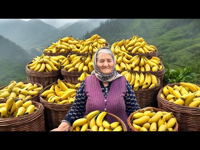 Grandma Ulduz's Secrets: Making Fresh and Organic Banana Jam for Winter!