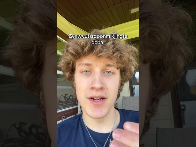 BACKWARDS-Pronouncing the Entire Alphabet as One Word