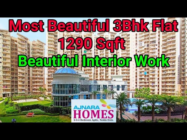 Ajnara Homes Noida Extension - 3BHK 1290 SQFT FLAT, Beautiful Interior work, Greater Noida West!