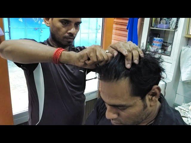 Amazing hair cracking head massage( Must Watch)