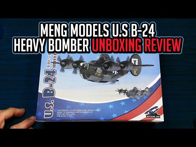 Meng Models U.S B-24 Heavy Bomber Eggplane style Caricature Model Kit Unboxing and Review