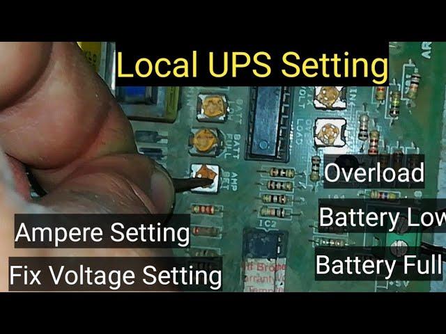 Local UPS Setting, Fix Voltage, Ampere Setting