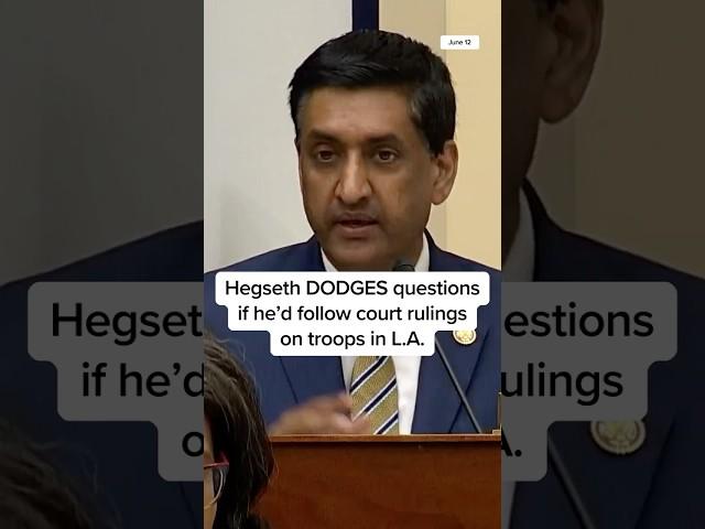 Hegseth DODGES questions if he'd follow court rulings on troops in L.A.