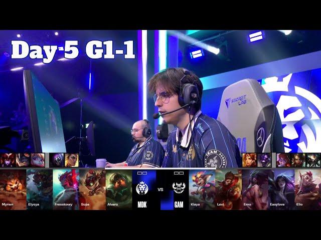 MDK vs GAM - Game 1 | Day 5 LoL Worlds 2024 Swiss Stage | Mad Lions KOI vs GAM Esports G1 full