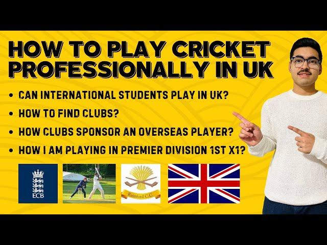 How to play cricket in UK as an International Student and Overseas player | Club cricket UK | ECB  