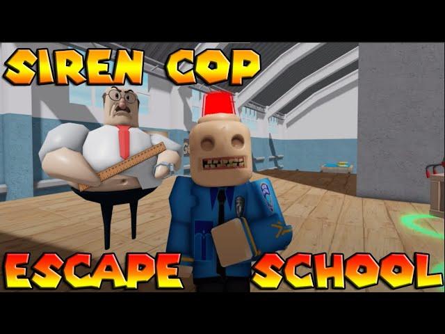 HARD CHALLENGE!  Siren Cop Escape GREAT SCHOOL BREAKOUT! (First Person Obby)