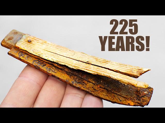 Old Rare Pocket Knife Restoration. 225 Years Underground!