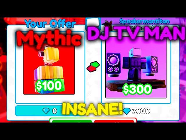 I went From MYTHIC to DJ TV MAN in Toilet Tower Defense!