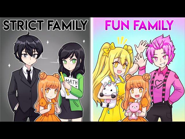 The Squad Gets Adopted By STRICT vs FUN Family! (Roblox Brookhaven RP)