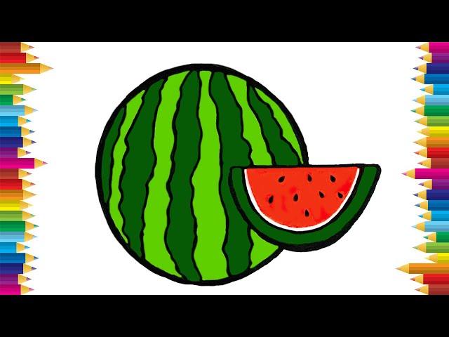 How To Draw Watermelon || Watermelon Drawing ||