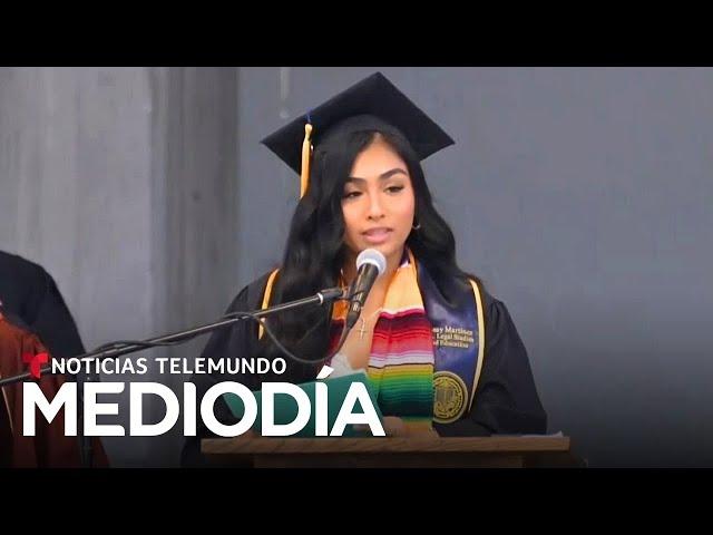"Nuestra unidad es nuestra fuerza": universitaria latina conmueve en graduación | Noticias Telemundo