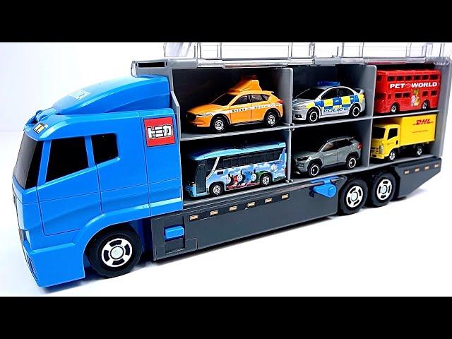 トミカトミカのミニカーを開封してコンボイへ収納！TomicaTomica miniature cars are opened and stored in the convoy!