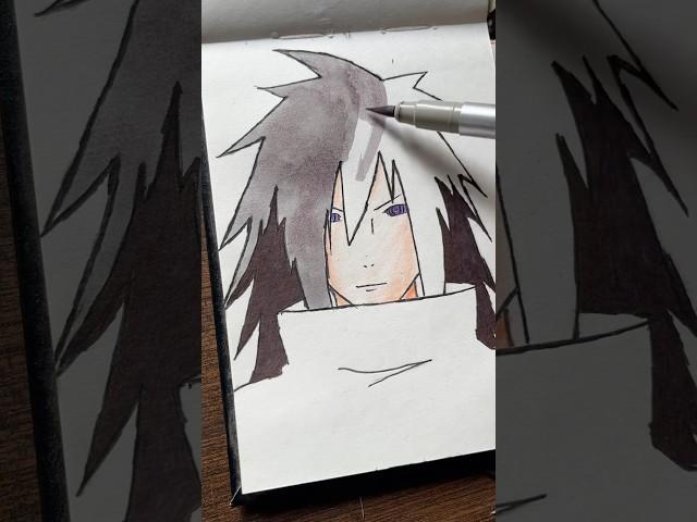 Drawing madara uchiha with sharingan || #animedrawing  #naruto #itachi #madara #anime #shorts