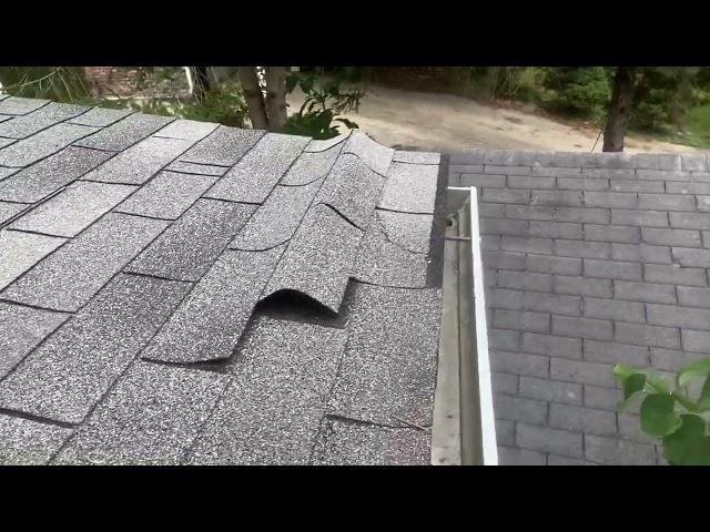 Buckled shingles in Oliver Springs