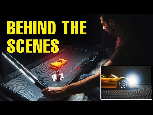 Filming a FERRARI Toy Car on Treadmill | Cinematic Commercial Behind the Scenes