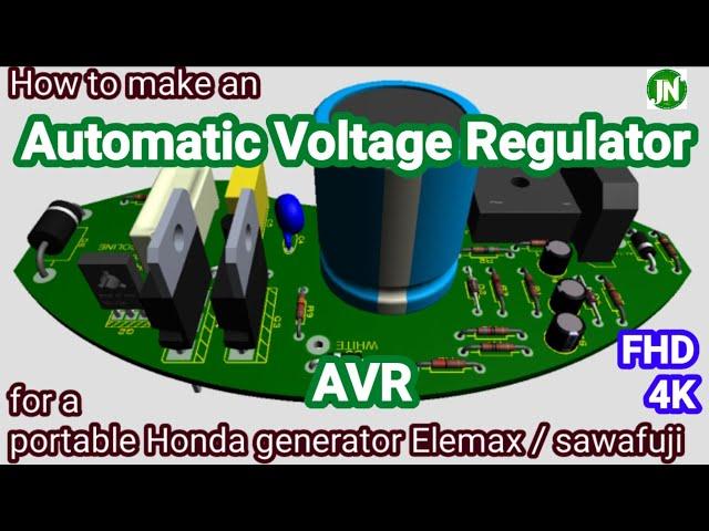 How to make an automatic voltage regulator AVR for a portable Honda generator Elemax / sawafuji FHD