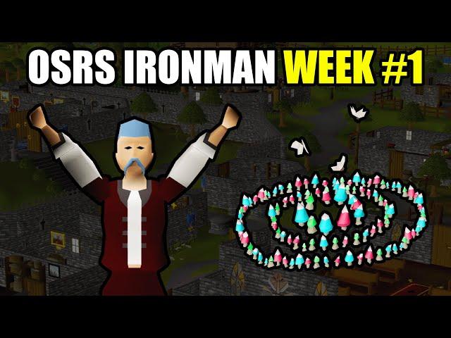 This is WEEK 1 of Playing an IRONMAN on OSRS