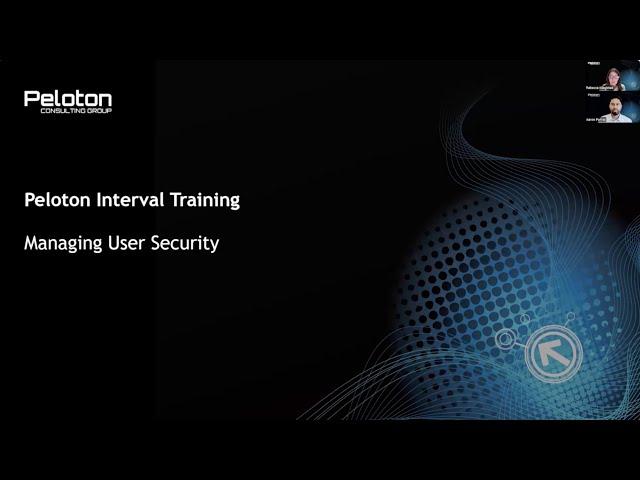 Peloton Interval Training - Managing User Security