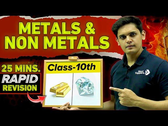 Metals and Non Metals in 25 Minutes| Class 10th | Rapid Revision | Prashant Kirad